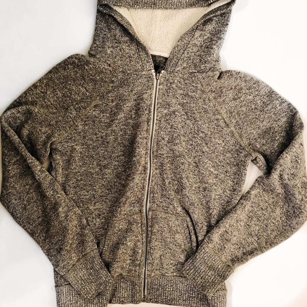 Gray zip up